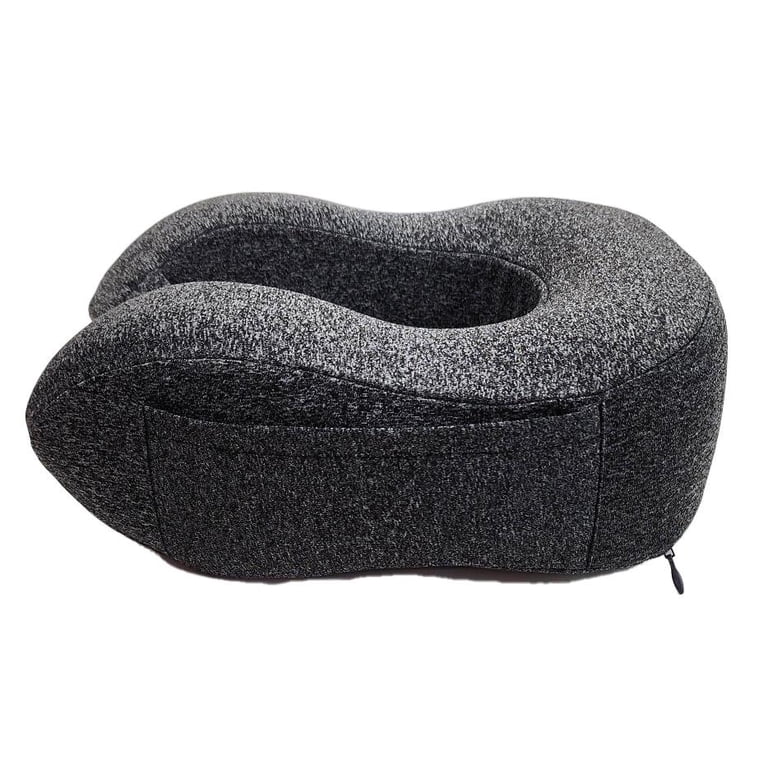 Protege Cool Touch Memory Foam Neck Pillow Travel Set, Gray photo 7