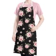 thumbnail image 5 of Pioneer Flower Floral Print Pattern Apron for Women and Men, Cotton Linen Waterproof with Pockets, Adjustable, 33x27 Inch for Kitchen, Gardening, BBQ, Salon, 5 of 6