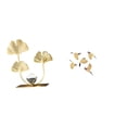 thumbnail image 1 of Figura decorativa de metal con flores y hojas, ideal para decorar paredes. Figuras de madera con forma de pájaro. Perfecta para estantes o , sala, 1 of 8