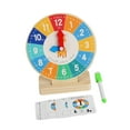 thumbnail image 3 of Reloj De Madera Juguete Ense?anza Relojes Para Ni?os Para Jardín De Infantes Para 3 4 5 A?os Manual Sunnimix aprender reloj, 3 of 8