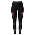 thumbnail image 4 of MKLEKYY Leggings push up para mujer, leggings con estampado de tres cristales y alargados proporcionalmente para mujer, leggings de ejercicio para fitness, pantalones de yoga, 4 of 4