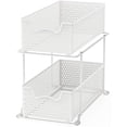 thumbnail image 5 of Simple Houseware 2 Tier Sliding Cabinet Basket Organizer Drawer, White, 5 of 5