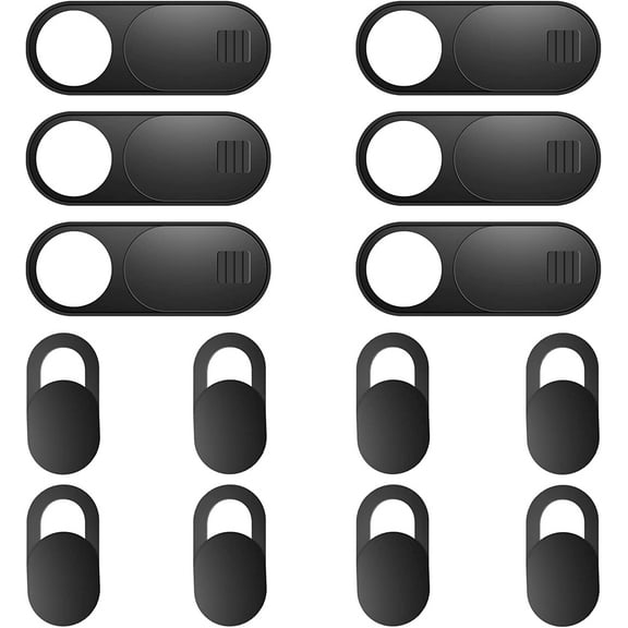 ZUCUCUC Webcam Cover Slide, 14 Pack Webcam Cover, Ultra-Thin Camera Cover for Laptop, Desktop, PC, MacBook, iPad, Tablet, iPhone, Cell Phone, Laptop Camera Cover Slide to Protect Your Privacy(Black)