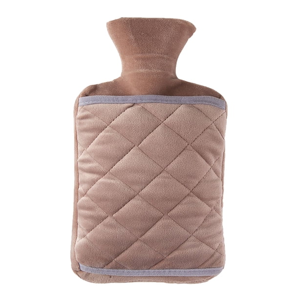 Bolsa de agua caliente con funda para aliviar dolores y terapia de calor. Almohadilla térmica para calentar las manos.
