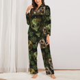thumbnail image 2 of Pajama Sets for Women 2 Pcs, skull Cactus Pattern Button Down Long Sleeve Sleepwear Lounge PJ Sets, 2 of 6