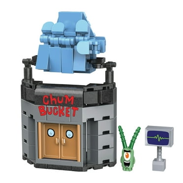 Snap & Switch SpongeBob SquarePants Chum Bucket Playset - Buildable Toy Set with Plankton Figure for Creative Underwater Adventures - Ages: 6 