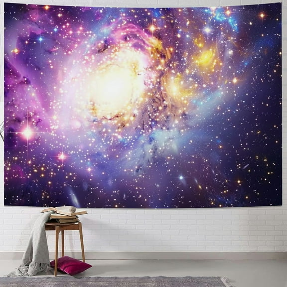 PRATYUS Galaxy Nebula Fabric Wall Hanging Tapestry Star Outer Space Planet Universe Starry Sky Cosmic Mysterious Night Home Decor Art for Living Room Bedroom Dorm Decoration 40x30inch