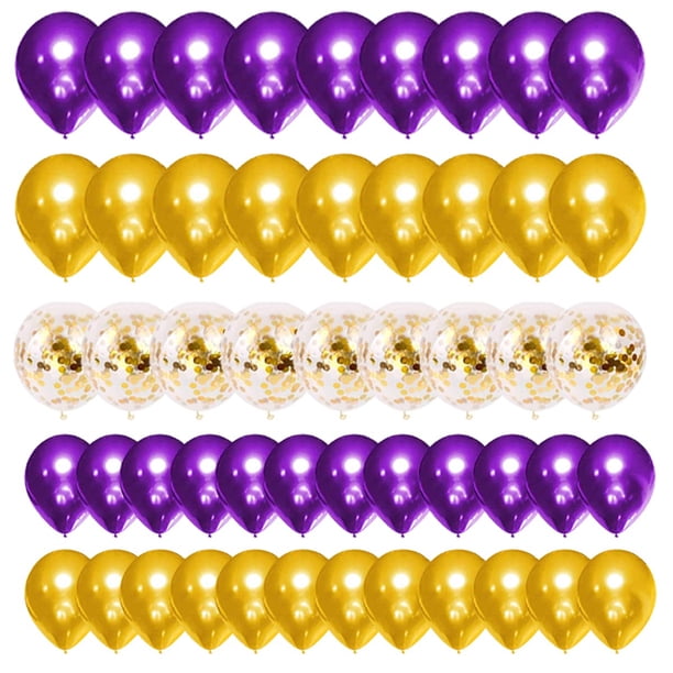 Kit De Guirnalda De Arco De Globos De Oro Púrpura, 122 Piezas De Globos De Oro Púrpura Perla, Globos De Confeti Para Baloncesto, Clase De Cumpleaños De 2023, Decoraciones Para Fiestas De Jubilación, G