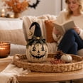 thumbnail image 5 of Halloween Pumpkin Decor Set, 13"Fall Decor,Halloween Decorations, Small Witch Hat Pumpkin Figurines with Bow, Lace and Star, Vintage Farmhouse Halloween Tabletop Decor for Home Party Indoor Display-C, 5 of 12