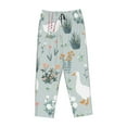 thumbnail image 4 of Kll Womens Goose And Doodle Flowers Print Pajama Pants Soft Pajama Bottoms For Women Cozy Lounge Pants, 4 of 9