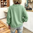 thumbnail image 5 of Womens Ruffle V Neck Long Sleeve Loose Fit Pullover Sweatshirt, Long Sleeve Drop Shoulder Relaxed Fit Soft Casual Pullover Sweatshirt, 5 of 5