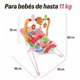 thumbnail image 3 of Silla Mecedora Ergonómica Para Bebé + Estante Para Juguetes Rosa, 3 of 5