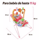 thumbnail image 3 of Silla Mecedora Ergonómica Para Bebé + Estante Para Juguetes Rosa, 3 of 5