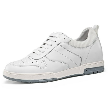 CMR CHAMARIPA Casual Shoes Men Elevator Shoes Mens Shoes With Heels Height White 7 CM/2.76 Inches