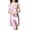 Lotus Root, variant on Women Satin Embroidery V Neck Sleeveless Nightgown Slip Dress Coral Red XXL