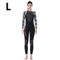 thumbnail image 3 of DivaSail Wetsuits Buceo Traje de buceo Hombre y traje de mujer de manga larga de manga larga Pantalones largos Cuerpo completo Traje de baño transpirable Pieles de buceo Mujeres Negro / blanco 【L kenally OD003283-08, 3 of 7