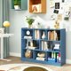 thumbnail image 5 of Songqin 8 Cube Bookcase, Freestanding 3-Tier Open Bookshelf, Modern Storage Display Cabinet, Wood Cube Storage Organizer for Living Room, Kid’s Room, Bright Blue, 5 of 18