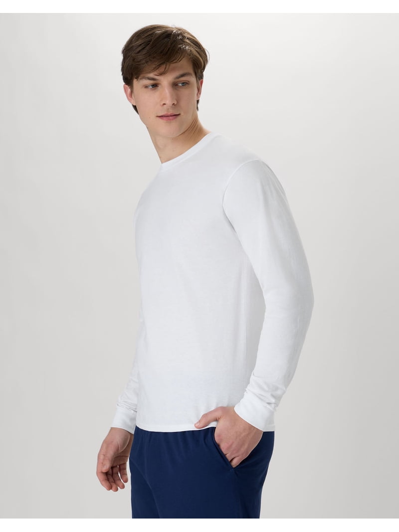 Hanes Comfort Soft スケルトン長袖カットソー Hanes Men's ComfortSoft Long-Sleeve T-Shirt 4-Pack, 100