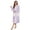 Lavender+White, variant on HEARTNICE Womens Plush Robe, Lightweight Fluffy Bathrobe Button Warm Loungewear,(Light Pink+White,L-XL)