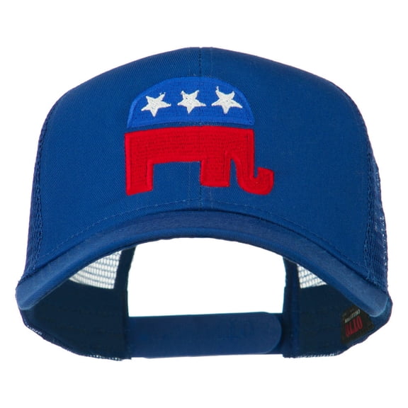 Republican Elephant USA Embroidered Mesh Back Cap - Royal OSFM