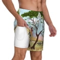 thumbnail image 2 of Kdxio African Women In Mountain Landscape Print Men'S Swim Trunks With Compression Liner 7 Inch Inseam Quick Dry Swim Shorts, 2 of 7