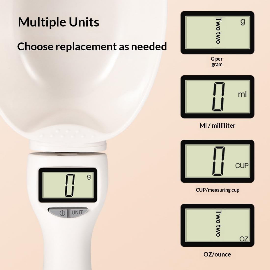Electronic Measuring Spoon With Conversion, 2026 Upgraded Digital Spoon Scale, Adjustable Digital Measuring Spoons, For Cooking Baking, High Precision Kitchen Gadget With Lcd Display (2PCS)
