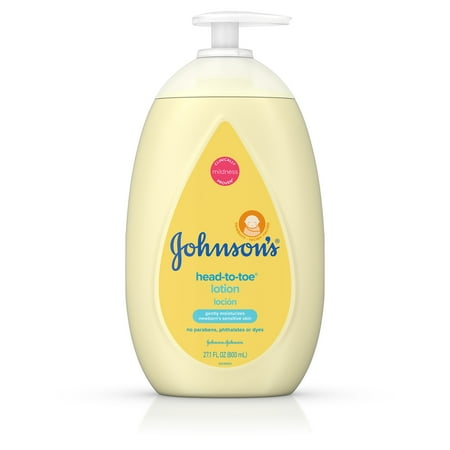 Johnson's Head-to-Toe Baby Body Lotion for Newborn Sensitive Skin, 27.1 fl oz