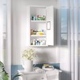 thumbnail image 2 of kleankin Wall Mount Medicine Cabinet with 3 Tier Shelves for Bathroom, 2 of 10