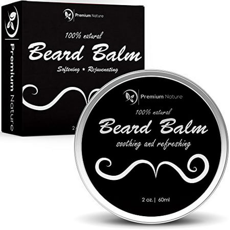 Beard Balm Leave-in Conditioner - All Natural Beard Oil for Beard Mustache Growth - Soothes Softens Tames & Styles Hair - Best Gift for Men Premium (Best Products For 4c Hair Growth)