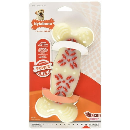 UPC: 0018214823292 | Nylabone Power Chew Action Ridges Chew Toy Bacon X-Large/Souper (1 Count)