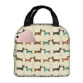 thumbnail image 1 of Fotbe Dachshund Dog Bolsa Térmica con Estampado y Forro de Aluminio Grueso Bolsa de Almuerzo con Bolsillo Frontal para Hombres y Mujeres, Ideal para Trabajo, Escuela, 1 of 8