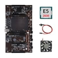 thumbnail image 1 of Placa base para minería BTCX79 H61 con CPU E5 2630 + ventilador + cable de interruptor, compatible con DDR3, gráficos 3060, 3070 y 3080, color negro, 1 of 5