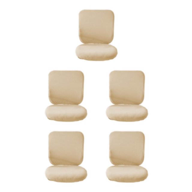 Baohd Computer Chair Cover Swivel Chair Cover Rotating for Chair Beige Backrest + Cushion Cover 5Set