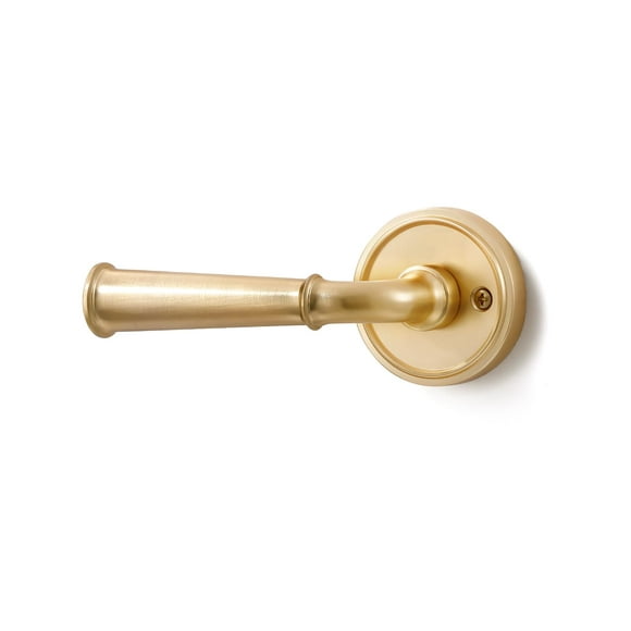 Tirador MRML para puerta de paso, aluminio dorado cepillado, 6,7 cm, rosa