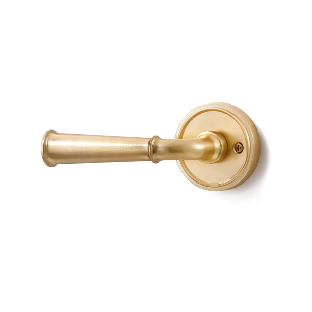 Tirador MRML para puerta de paso, aluminio dorado cepillado, 6,7 cm, rosa