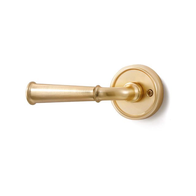 Tirador MRML para puerta de paso, aluminio dorado cepillado, 6,7 cm, rosa