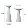 thumbnail image 5 of TOV Furniture Gianna Round White Concrete Accent Tables - Set of 2, 5 of 6