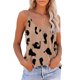 thumbnail image 1 of Top con tirantes finos para mujer, cuello en V, sin mangas, estampado de leopardo, Top informal de verano fresco a la moda, color caqui S, 1 of 5