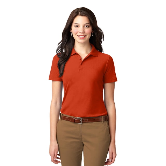 Polo Port Authority® para mujer resistente a las manchas L510 Naranja Otoño S