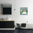 thumbnail image 3 of Stupell Industries Botanical Bathroom Giraffe Animals & Insects Painting White Framed Art Print Wall Art, 24 x 24, 3 of 9