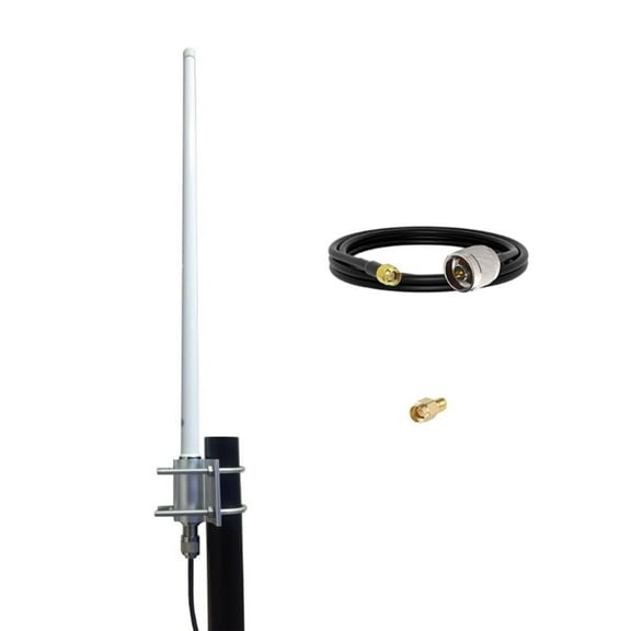 Outdoor WiFi Omni Directional Antenna,Dual Band 2.4GHz 5.8GHz 12dBi Long Range WiFi Antenna for Wireless Router,5meters cables