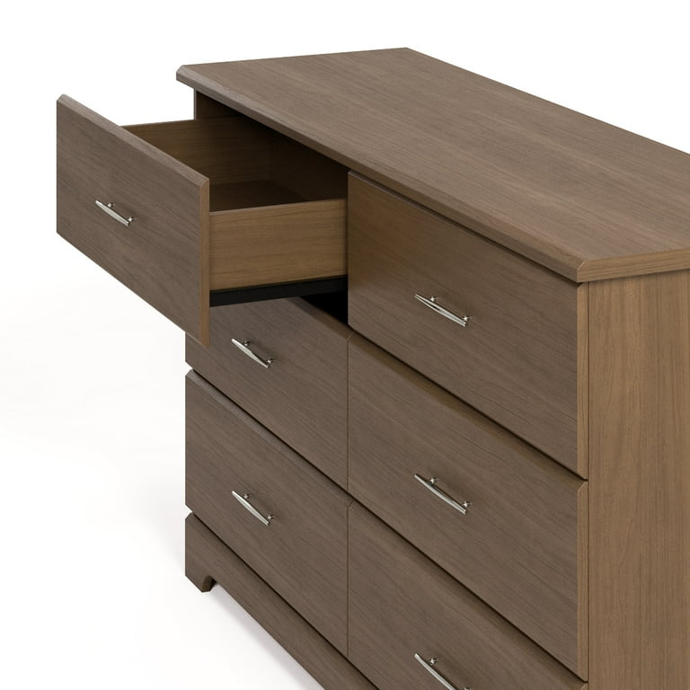 Storkcraft Brookside 6 Drawer Nursery Double Dresser, Hazelnut