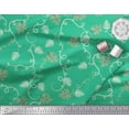thumbnail image 2 of Soimoi Green Rayon Fabric Night Pine Leaves Printed Craft Fabric by the Yard 58 Inch Wide, 2 of 3
