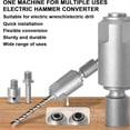 thumbnail image 2 of Adaptador de Llave Eléctrica A Martillo, Varilla Conectora de Cabezal de Conversión 1/2, Taladro Percutor Eléctrico con Cuadrado, 3 Piezas, 2 of 5