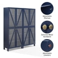 thumbnail image 2 of Crosley Furniture Cassai 2-Piece MDF Wood and Glass Storage Pantry Set in Navy, 2 of 16