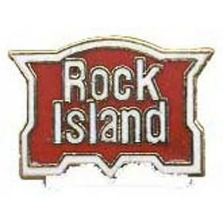 Rock Island Railroad Pin Red 1
