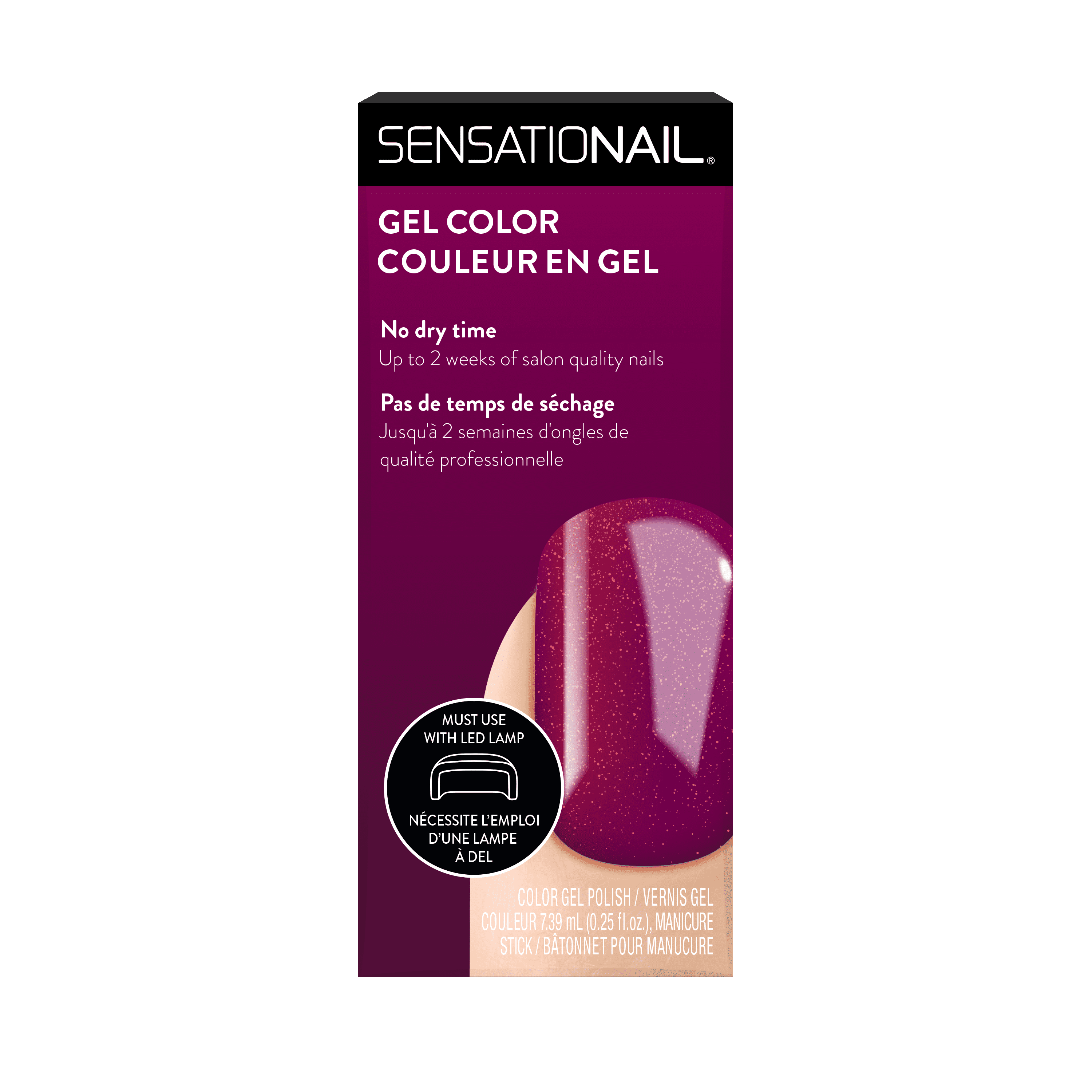 Sensationail Gel Nail Polish (Red), Merlot Magic, 0.25 fl oz Walmart