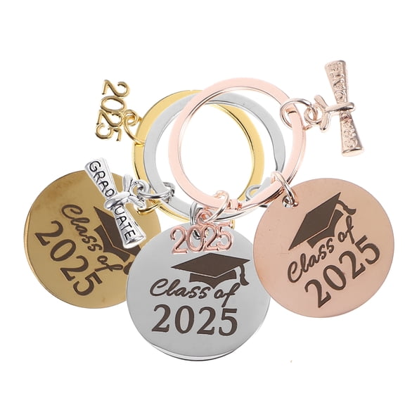 PENIKOKO Graduation Keychain Keepsake Gift for Guests and Classmates, Stainless Steel, , 3 Pack