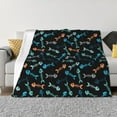 thumbnail image 1 of Fotbe Little Fish Skeleton Manta de Franela con Estampado, Manta Ultrasuave para Cama, Sofá, Auto, Hipoalergénica y Antibolitas-40"x30", 1 of 6