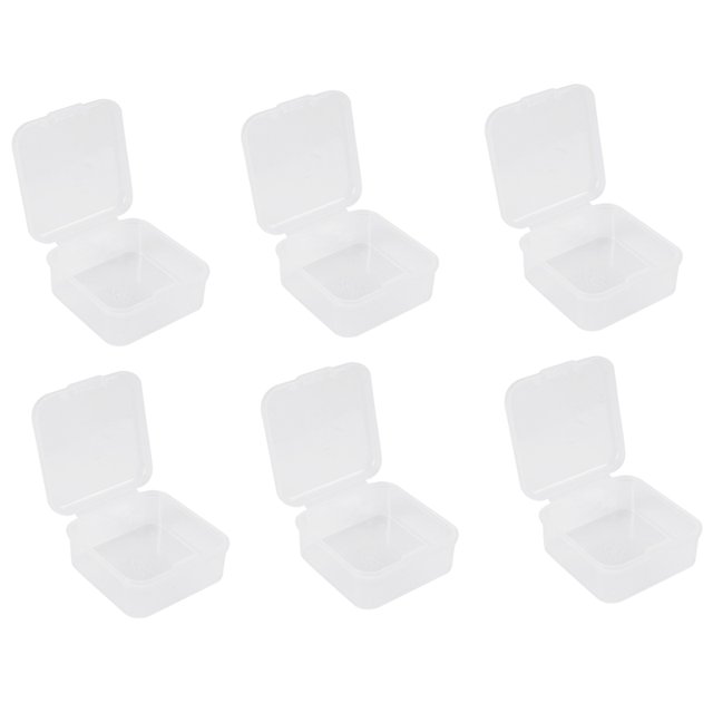 Mini Caja de Almacenamiento Transparente PláStico 6 Piezas para Coleccionar ArtíCulos PequeñOs, Cuentas, Joyas, Tarjetas Visita